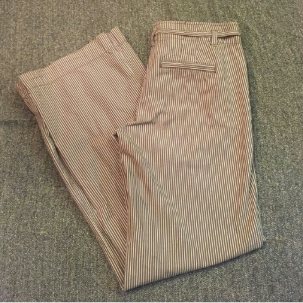 J.CREW city fit seersucker trousers